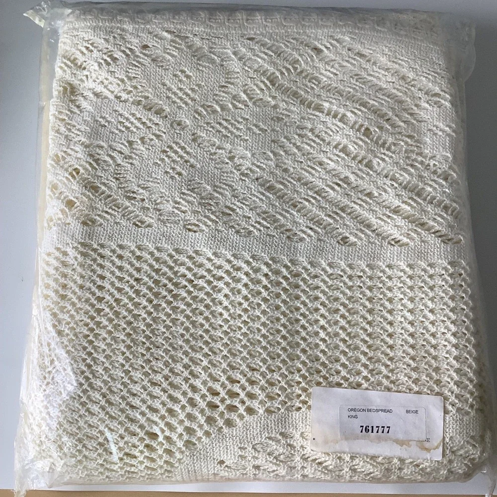 Stylemaster Crochet Bedspread Oregon King Beige NIOP